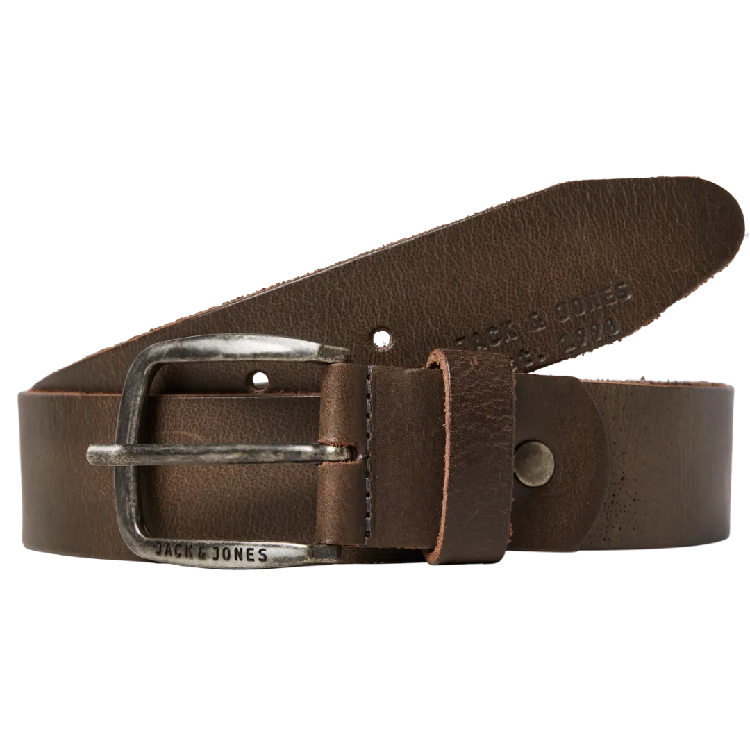 J&J Tamno Braon Muški Kožni Kaiš JACPAUL LEATHER BELT
